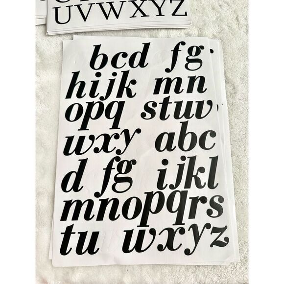 Black letter decal sets - diff fonts and sizes - Picture 8 of 10